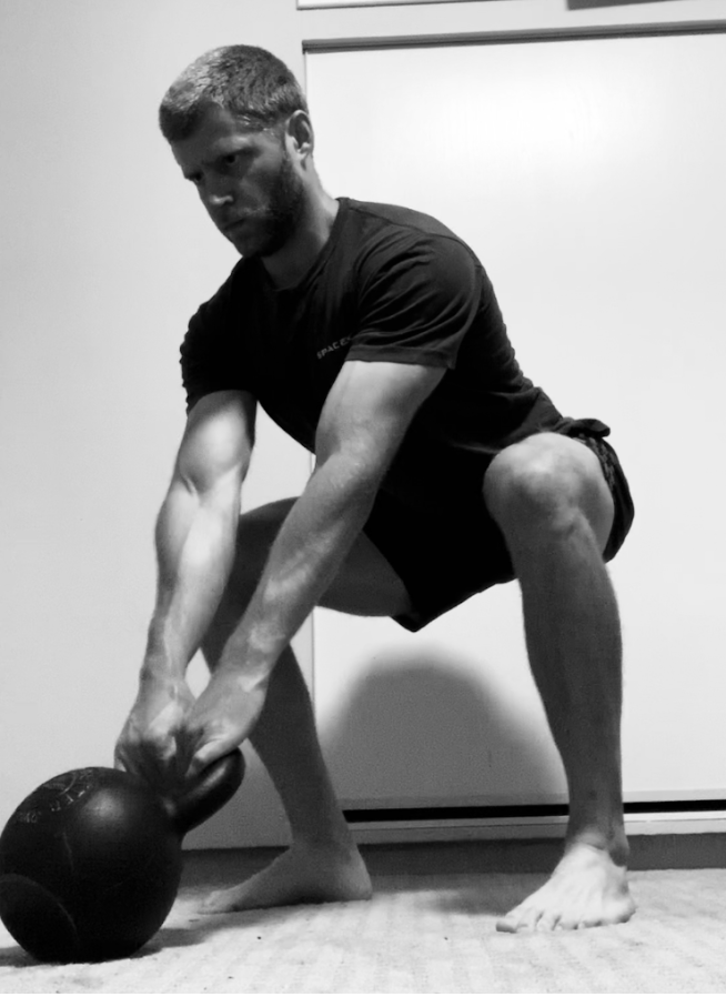 Setting Up Kettlebell Swing in Gym, Starting Position of Kettlebell Swing